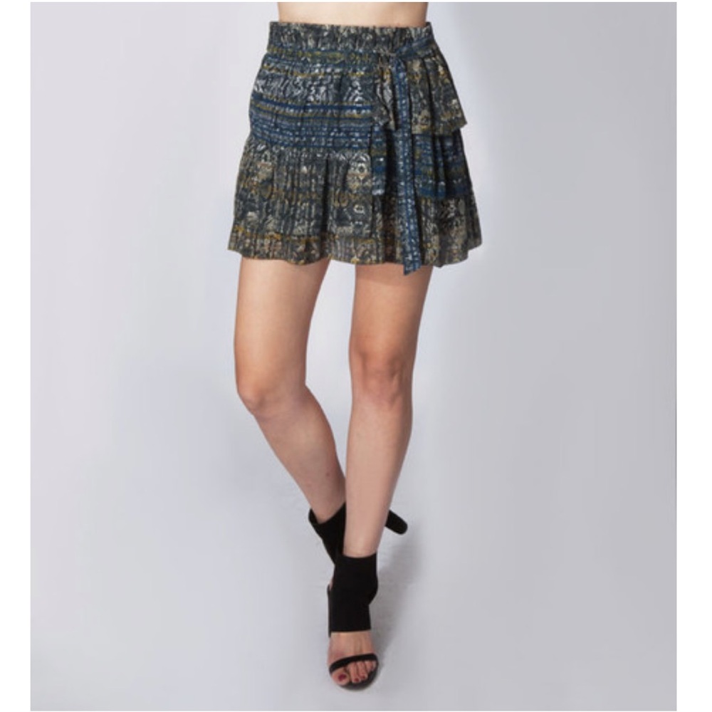 BRAND NEW IRO Tucson Snake Print Silk Skirt